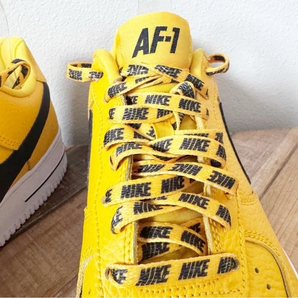 Nike AF1 Statement Game Amarillo Yellow and Black - Picture 9 of 14